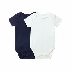 GOTS Certifié 100% Coton Biologique Bébé Onesie Blanc Unisexe Nouveau-né Body Enfants Onesie - Product Image 1