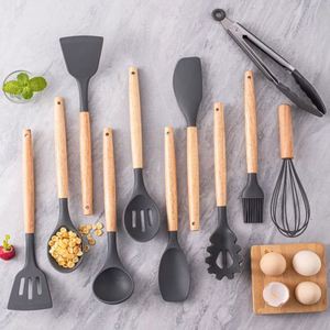 Juego de Utensilios de Cocina de Silicona al por Mayor, 12 Piezas con Cubo de Almacenamiento, Espátula, Cuchara para Sopa, Utensilios de Cocina Resistentes a Altas Temperaturas - Product Image 2