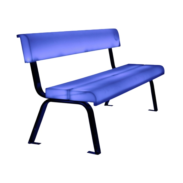 Уличная мебель из ПЭ, разноцветная светящаяся скамейка RGB со светодиодной подсветкой для сада, скамейка с металлическим каркасом, ПЭ сиденье с подсветкой, скамейка для вечеринки