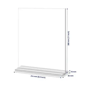 8,5 W x 11H Hochwertiger Tisch-Menü-Displayst änder Klarer Desktop-Ständer Acryl-Schilder halter Acryl-Beschilderung tafel