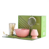 Geling – Ensemble de bols à matcha en céramique, design Japandi, écologique, tendance 2025, avec accessoires personnalisés et cuillère, coffret cadeau – Vente chaude