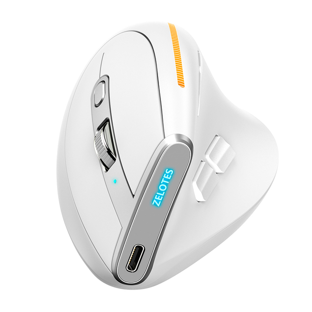 F-36 Wireless Vertical Mouse 2.4G Wireless Daul Model Mouse, Full-color Lamp Programming Daul Model Game Mouse in Stock