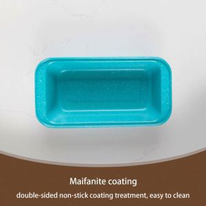 Molde Rectangular para Pan y Tostadas, Antiadherente, de Acero al Carbono, con Espolvoreado Azul, de Acero Inoxidable, Sin Tapa - Product Image 4
