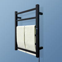 Sèche-serviettes électrique pour salle de bain d'hôtel avec affichage numérique de la température constante, chauffage en acier inoxydable, montage mural, finition chromée