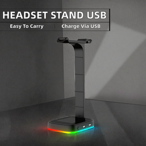 Onikuma St-2 Eco-friendly RGB LED Light Holder Game Headset Holder Base Switch Holder Computer Game Player Headset - Product Image 2