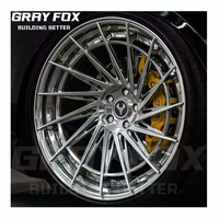 GRAYFOX Custom Deep Concave 5X120 Roue forgée en alliage poli chromé pour GMC Sierra Hummer EV Ford Maverick F150 Ram 1500 hd jeep