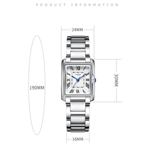 Orologio Manumaturer Fashion Square Women Luxus Uhren numeri romani Orologio da Donna impermeabile Orologio al quarzo con Logo personalizzato - Product Image 5