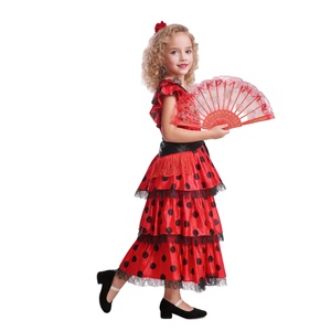 <span class=keywords><strong>Robe</strong></span> de danse évasée à pois pour filles, costume d'Halloween et de carnaval, style <span class=keywords><strong>flamenco</strong></span> espagnol, en polyester - Product Image 2