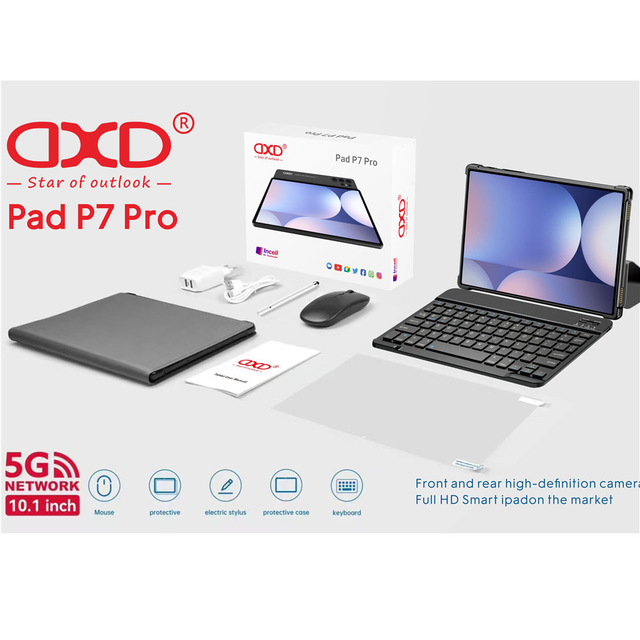 Pad 7 Pro Android Tablet 10 Inch for Fun and Work Slim Lightweight Design Intelligent HD Screen Massive 16 +1TB Storage