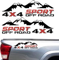 2 autocollants décoratifs 4x4 tout-terrain pour voiture, motif montagne, design élégant pour accessoires de décoration automobile