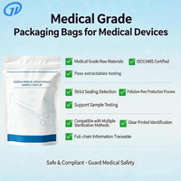 Pochette d'emballage pour accessoires d'implants dentaires, sac à double compartiment compatible avec la stérilisation en feuille d'aluminium de qualité médicale pour kit d'implants