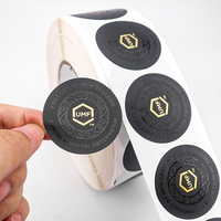 Autocollants personnalisés imperméables en vinyle pour entreprise, étiquettes adhésives rondes personnalisées avec logo
