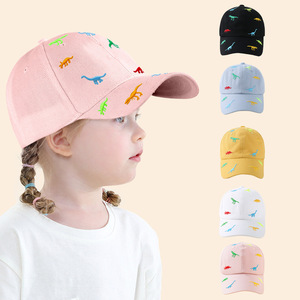 New Solid Color Casual Sunscreen Baby <strong>Hat</strong> Children's Sun Visor Breathable Cartoon <strong>Dinosaur</strong> Embroidery Children's Baseball Cap - Product Image 4