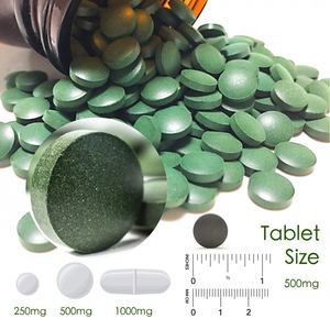 Venta directa de fábrica OEM ODM Tabletas de espirulina cruda orgánica Soporte inmunológico natural Aumento de energía para batidos Proteína Vitamina - Product Image 2