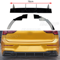 Diffuseur de pare-chocs arrière ABS séparateur latéral lèvre de becquet pour Volkswagen VW Golf 8 MK8 Pro 2021 + Kit carrosserie gardes accessoires de voiture