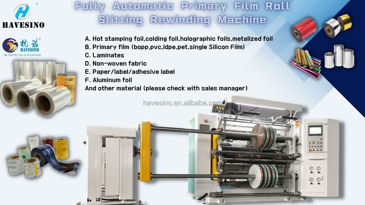 Efficient Plastic Packaging Film Roll Slitter Rewinder Machine From ...