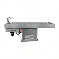 Table d'Autopsie Deluxe en Acier Inoxydable, Banc de Dissection Électrique à Hauteur Réglable, Banc de Laboratoire d'Autopsie Populaire en Acier Inoxydable