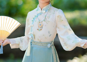 Traje Tang de Estilo Nacional con Diseño de Cara de Caballo para Niñas, para Primavera/Otoño - Diseño Chino Antiguo - Product Image 3