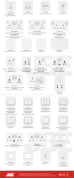 Interruptor de Pared Estándar Británico de 3 Tomas, 1/2 Vía, 16AX, Rango Plano, 250V, para Enchufes y Tomas de Corriente de Hogar y Oficina