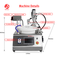 Machine de remplissage automatique à piston personnalisée en usine pour l'eau, les cosmétiques, les parfums, le bouchonnage, le pressage et la scellage des bouteilles en métal/plastique