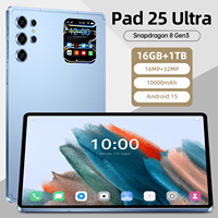 Tablette Artisanale Pad 25 Ultra 11 Pouces 16 Go + 1 To 108 MP 8000 mAh 5G Wi-Fi Double SIM Stylet Intelligent Clavier Folio Toile Souris OTG Professionnel