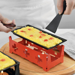 Accessoires de plaque de gril en métal en fer Fondoir à <span class=keywords><strong>fromage</strong></span> en acier au carbone et <span class=keywords><strong>plateau</strong></span> de cuisson <span class=keywords><strong>Raclette</strong></span> extensible pour usage domestique dans la cuisine - Product Image 5