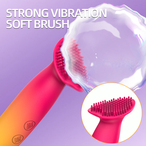 Vajina Masaj Aleti Kadınlar Lezbiyen Yüz Fırçası Vibratör Seks Oyuncağı Klitoris Stimülatörü Kadınlar İçin Seks Oyuncağı Vibratör 18+ - Product Image 4