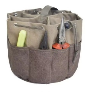 Sac de rangement pour outils avec 17 poches, cordon de serrage souple, poignée en sangle de nylon pour électricien, chauffagiste, plombier, échantillon gratuit - Product Image 6