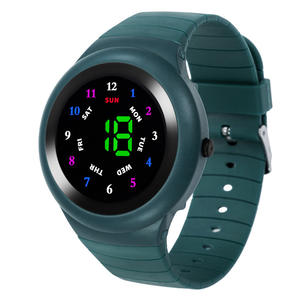 Nuovo Orologio LED <span class=keywords><strong>per</strong></span> <span class=keywords><strong>Bambini</strong></span> con Pulsante, Vetro a Specchio Rotondo, <span class=keywords><strong>per</strong></span> Studenti <span class=keywords><strong>Maschi</strong></span> e Femmine, con Display Settimanale, <span class=keywords><strong>Orologi</strong></span> Elettronici alla Moda - Product Image 5