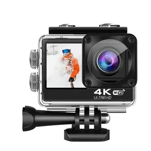 Kamera 4K Sport, kamera 4K wifg pro 7 wadah kamera G Pro m-max 360 derajat kamera aksi dengan rekaman Video