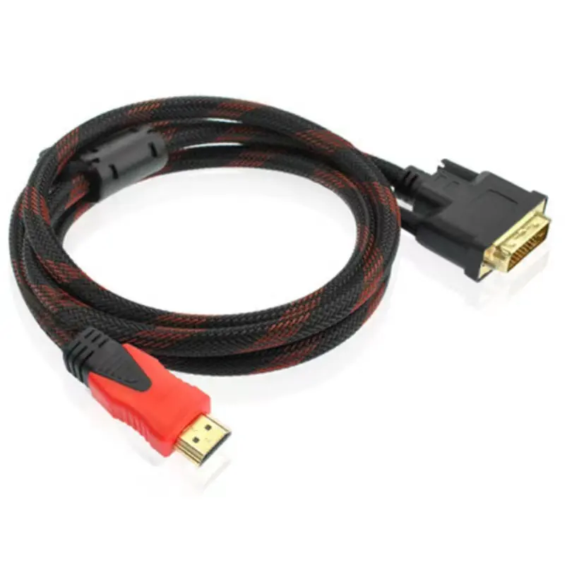 Câble HDMI vers DVI 24 + 1 câble pour moniteur d'ordinateur, adaptateur de sortie, entrée HDMI vers DVI 24 + 1, haute qualité, nouveau,