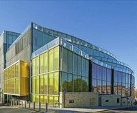 Panneaux de façade de bâtiment à cadre visible et invisible unitaires, de haute qualité, fenêtre murale, double vitrage isolant, mur-rideau unitaire