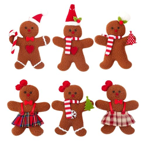 Christmas Holiday Decoration Cute Gingerbread Girl and Boy Toy Christmas <b>Decor</b> Gingerbread House Throw <b>Pillow</b> - Product Image 2