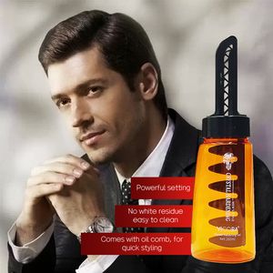 New Arrival Long Lasting Moisturizing Styling Magic Hair Wax Gel <strong>Oil</strong> <strong>With</strong> Comb for Men - Product Image 2