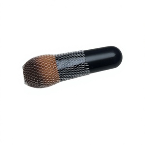 Pinceau de maquillage personnalisé avec logo, manche en <span class=keywords><strong>bois</strong></span>, prix d'usine, housse de protection en silicone pour fond de teint - Product Image 4