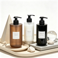 Bouteilles en plastique PET personnalisées de 250 ml, 300 ml, 500 ml en forme de U avec pompe pour lotion, shampoing, gel douche, savon pour les mains et emballages de soins de la peau