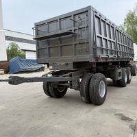 Semi-remorque en acier à benne latérale à 3 essieux de conception européenne Remorque plate-forme à benne basculante pour camion cargo