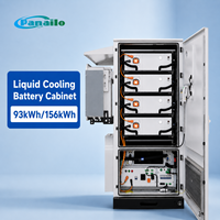 Armoire de batterie extérieure à refroidissement liquide 93/104/140/156 kWh, système de stockage d'énergie C&I, garantie 7 ans, compatible avec la plupart des onduleurs courants