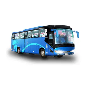 12m Luxury 100% Electric Motor Intercity Bus 400kWh CATL Battery 500km Durable Range 2 Passenger Doors With a Toilet