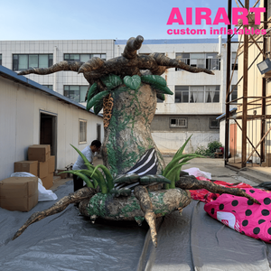 Tronco de Árbol Inflable Gigante Personalizado de Fábrica con Raíces Expuestas, Accesorio Inflable Realista con Textura de Árbol de <span class=keywords><strong>la</strong></span> Selva para Fiestas - Product Image 4