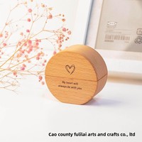 Urna de Madera de Haya para Mascotas, para Guardar Cenizas de Perros y Gatos, con Contenedor de Vidrio, Caja Conmemorativa Redonda
