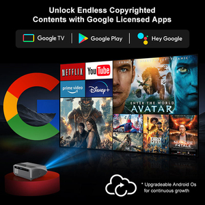 โปรเจคเตอร์ EU 4K Smart Google TV ความสว่าง 1850ANSI ลูเมนส์ สำหรับโฮมซีเนม่า, เล่นเกมและดูหนัง 120Hz, ควบคุมด้วยเสียง, HDR10, พกพาสะดวกสำหรับใช้งานนอกบ้าน - Product Image 3