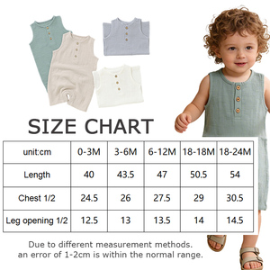 Musselin-Baby-Strampler |   100% Bio-Baumwolle Atmungsaktiver Baby-Strampler für den Sommer - Product Image 5