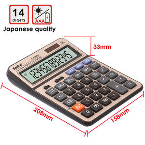 Calculadora de Escritorio Grande con Pantalla LCD FOSKA, Base Antideslizante, Alimentación Solar y por Batería para Uso Continuo y Computación Diaria - Product Image 2