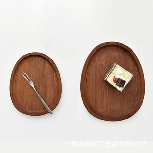 Creative Japanese Oval Wooden <b>Tray</b> 18x16x1.5cm For Home Use Serving Food Cheese <b>Tea</b> Party Snacks Decoration - Product Image 2