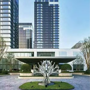 Modern <b>Metal</b> Tree Sculpture Outdoor <b>Garden</b> <b>Ornament</b> With Integrated Lighting For Residential Entrance Landscape - Product Image 1