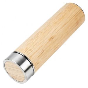 แก้วกาแฟสแตนเลสสองชั้นแบบกำหนดเองขายส่ง แก้วทรงตรงทำจากไม้ไผ่รักษ์โลก - Product Image 3