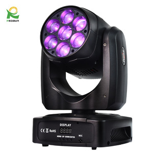Redsun 7*25W Rgbw Led Stage Light Luzes <span class=keywords><strong>De</strong></span> Palco Pour Disco Party Club Bar Rgbw Zoom Moving Head Lights - Product Image 2