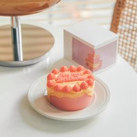 Bougie parfumée personnalisée en gros pour gâteau d'anniversaire, boîte cadeau créative, parfum d'ambiance, souvenir pour offrir en cadeau