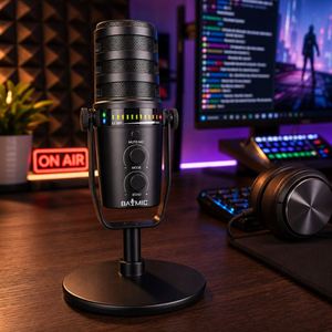 ไมโครโฟนแบบมีสาย RGB ระดับมืออาชีพ MV7 ชุดไมโครโฟนคอนเดนเซอร์แบบ USB XLR สำหรับการร้องเพลงสด การบันทึกเสียงคอมพิวเตอร์ และสตูดิโอ - Product Image 6